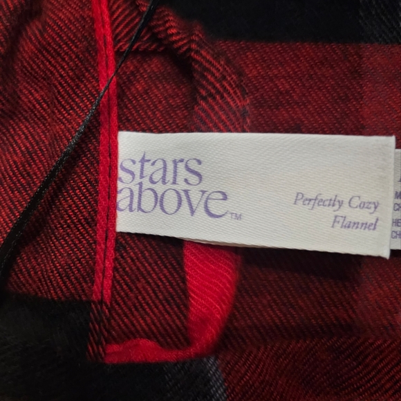 NWT Stars Above Women's Red Buffalo Check Flannel Robe Cozy Various Sizes - Picture 4 of 6